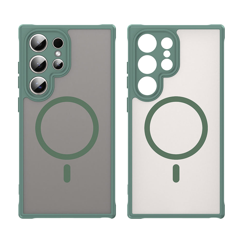 Etui MagSafe do Samsung Galaxy S24 Ultra S928, Techsuit, HaloFrost II, Zielony