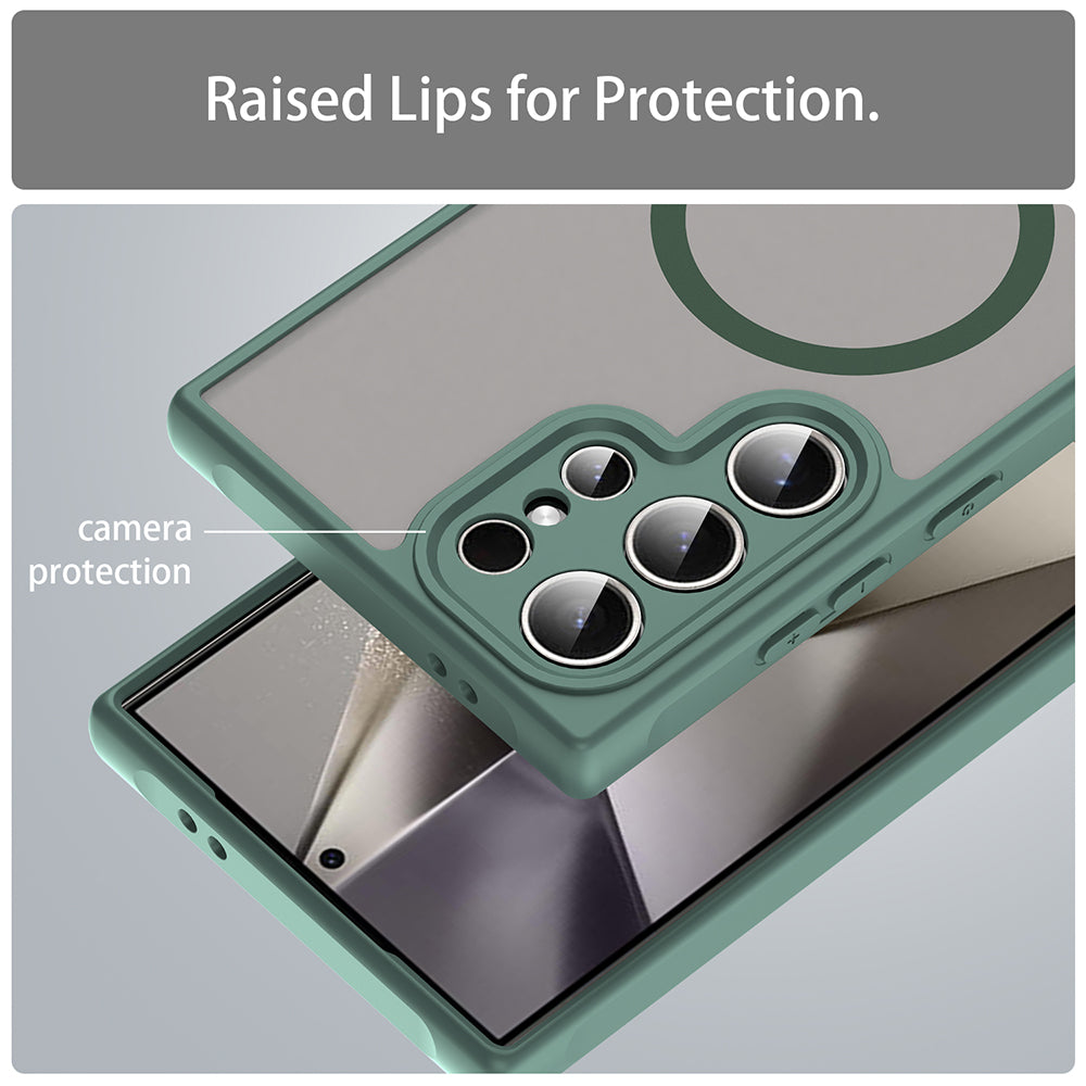 Etui MagSafe do Samsung Galaxy S24 Ultra S928, Techsuit, HaloFrost II, Zielony