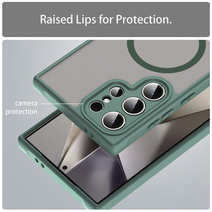 Etui MagSafe do Samsung Galaxy S24 Ultra S928, Techsuit, HaloFrost II, Zielony