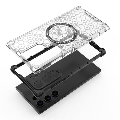 Etui MagSafe do Samsung Galaxy S24 Ultra S928, Techsuit, HoneyComb Shield, Białe