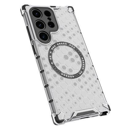 Etui MagSafe do Samsung Galaxy S24 Ultra S928, Techsuit, HoneyComb Shield, Białe
