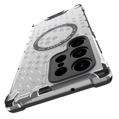 Etui MagSafe do Samsung Galaxy S24 Ultra S928, Techsuit, HoneyComb Shield, Białe