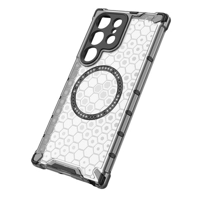 Etui MagSafe do Samsung Galaxy S24 Ultra S928, Techsuit, HoneyComb Shield, Białe