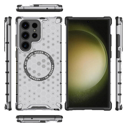 Etui MagSafe do Samsung Galaxy S24 Ultra S928, Techsuit, HoneyComb Shield, Białe