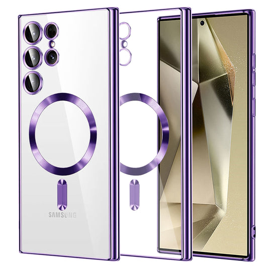 Etui MagSafe do Samsung Galaxy S24 Ultra S928, Techsuit, Luxury Crystal, Jasnofioletowy