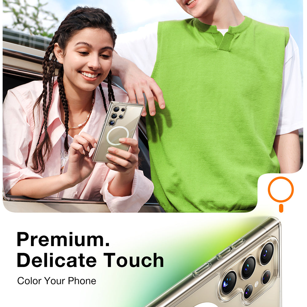 Etui MagSafe dla Samsung Galaxy S24 Ultra S928, Torras, Diamond, Przezroczyste