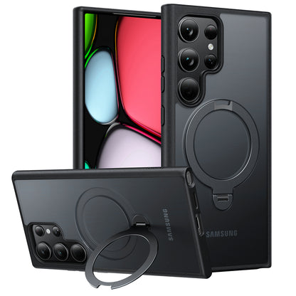 Etui MagSafe do Samsung Galaxy S24 Ultra S928, Torras, Ostand Spin, czarne