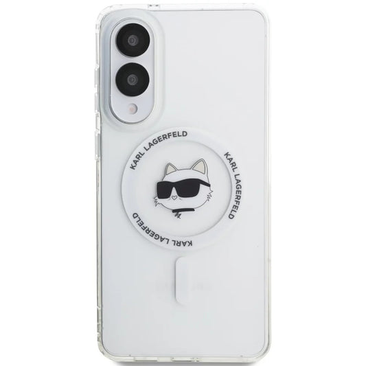 MagSafe Case for Samsung Galaxy S25 Edge S937, Karl Lagerfeld, IML Choupette's Head, White