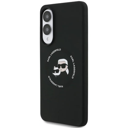 Etui MagSafe dla Samsung Galaxy S25 Edge S937, Karl Lagerfeld, Silicone Double Heads, Czarne
