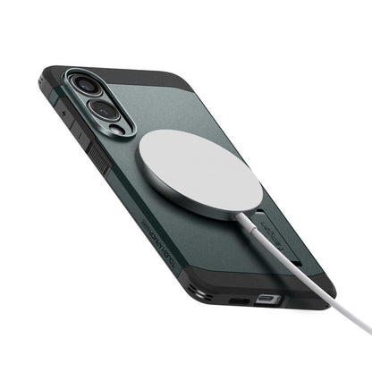 MagSafe Case for Samsung Galaxy S25 Edge S937, Spigen, Tough Armor, Green ACS09424