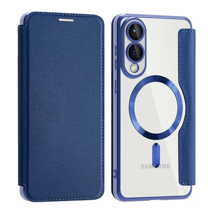 Etui MagSafe do Samsung Galaxy S25 Edge S937, Techsuit, SmartMag Book, Niebieskie