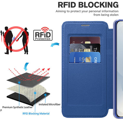 Etui MagSafe do Samsung Galaxy S25 Edge S937, Techsuit, SmartMag Book, Niebieskie
