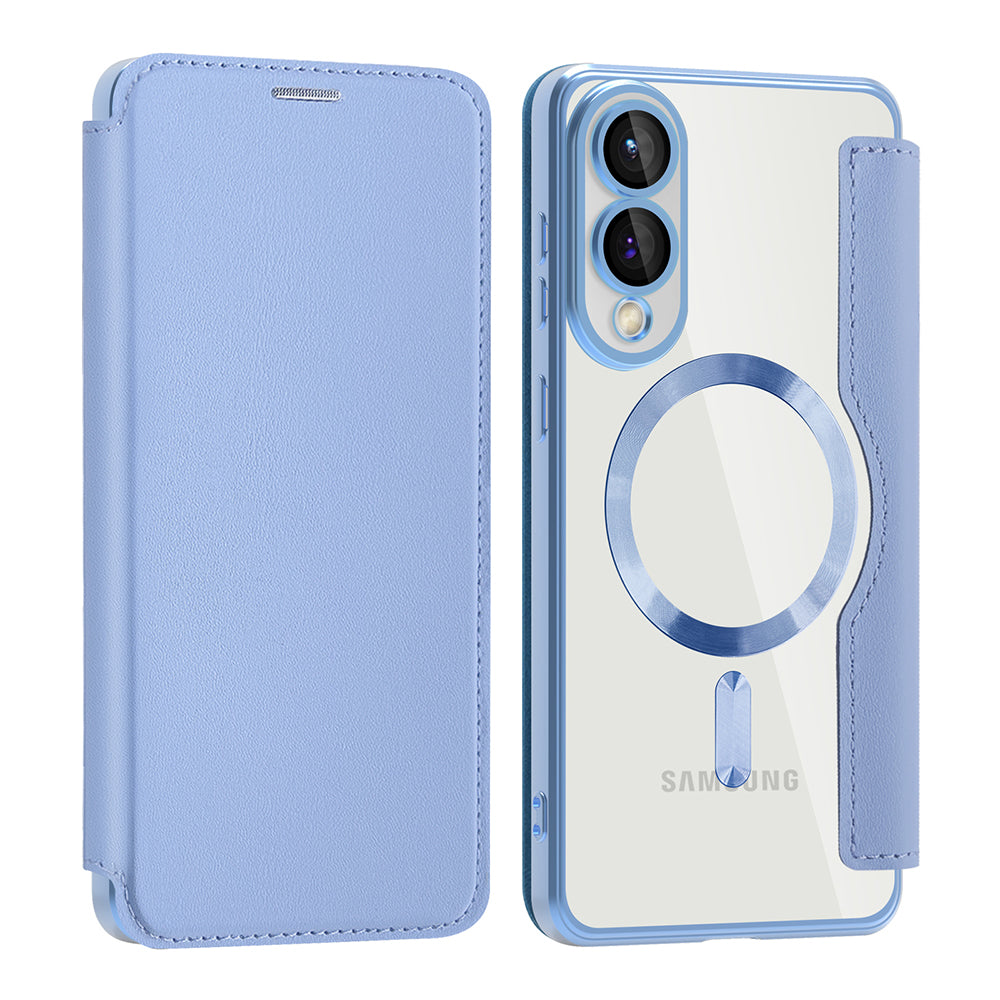 Etui MagSafe do Samsung Galaxy S25 Edge S937, Techsuit, SmartMag Book, Bleu
