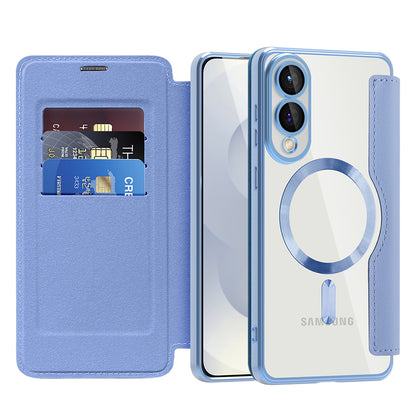 Etui MagSafe do Samsung Galaxy S25 Edge S937, Techsuit, SmartMag Book, Bleu