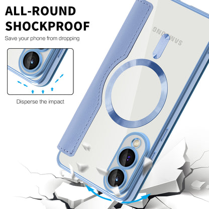 Etui MagSafe do Samsung Galaxy S25 Edge S937, Techsuit, SmartMag Book, Bleu