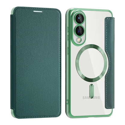 Etui MagSafe do Samsung Galaxy S25 Edge S937, Techsuit, SmartMag Book, Zielony