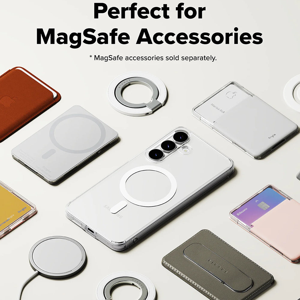 Etui MagSafe do Samsung Galaxy S25 FE, Ringke, Fusion, Przezroczyste