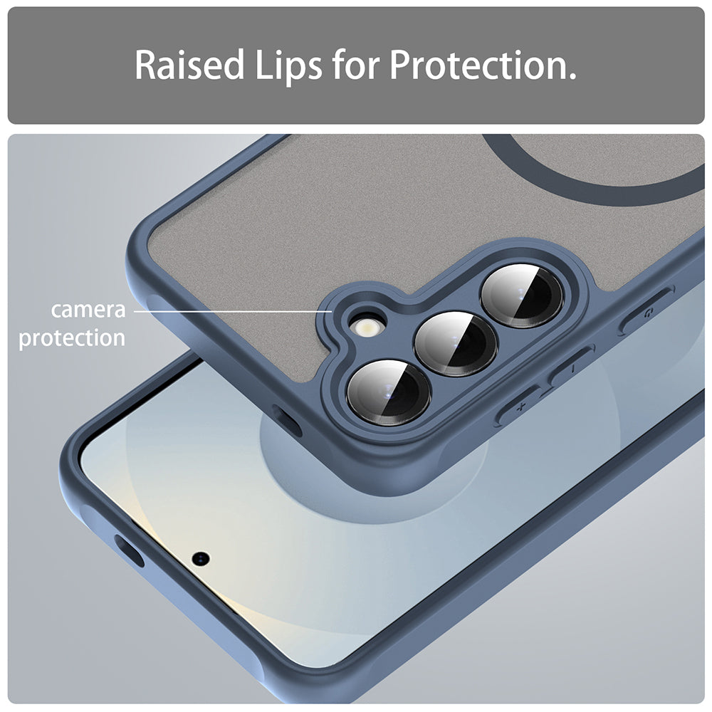 Etui MagSafe do Samsung Galaxy S25 FE, Techsuit, HaloFrost II, Granatowy