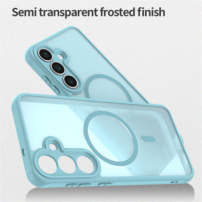 MagSafe Case for Samsung Galaxy S25 FE, Techsuit, HaloFrost II, Light Green