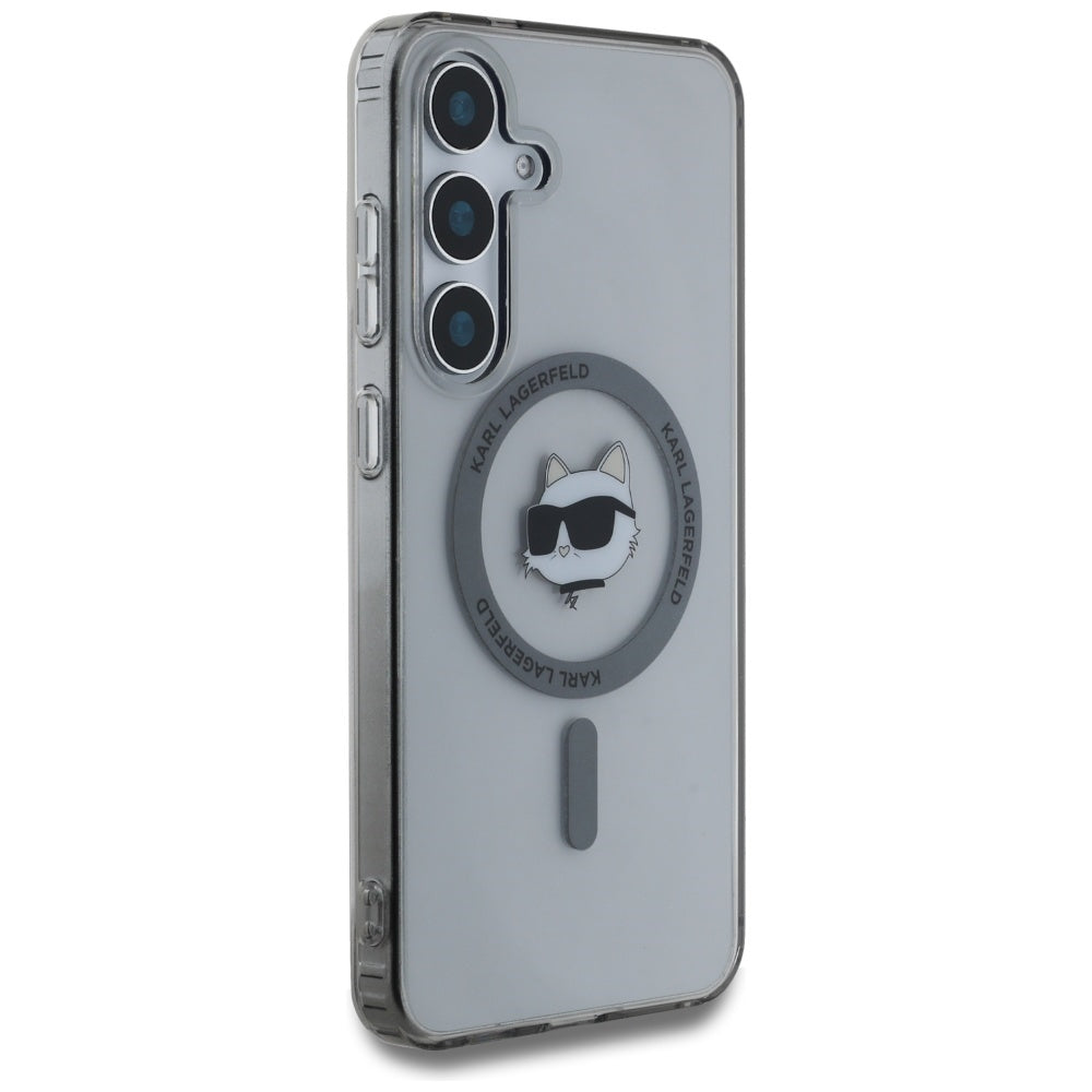 Etui MagSafe dla Samsung Galaxy S25+ S936, Karl Lagerfeld, IML Choupette's Head, Czarne