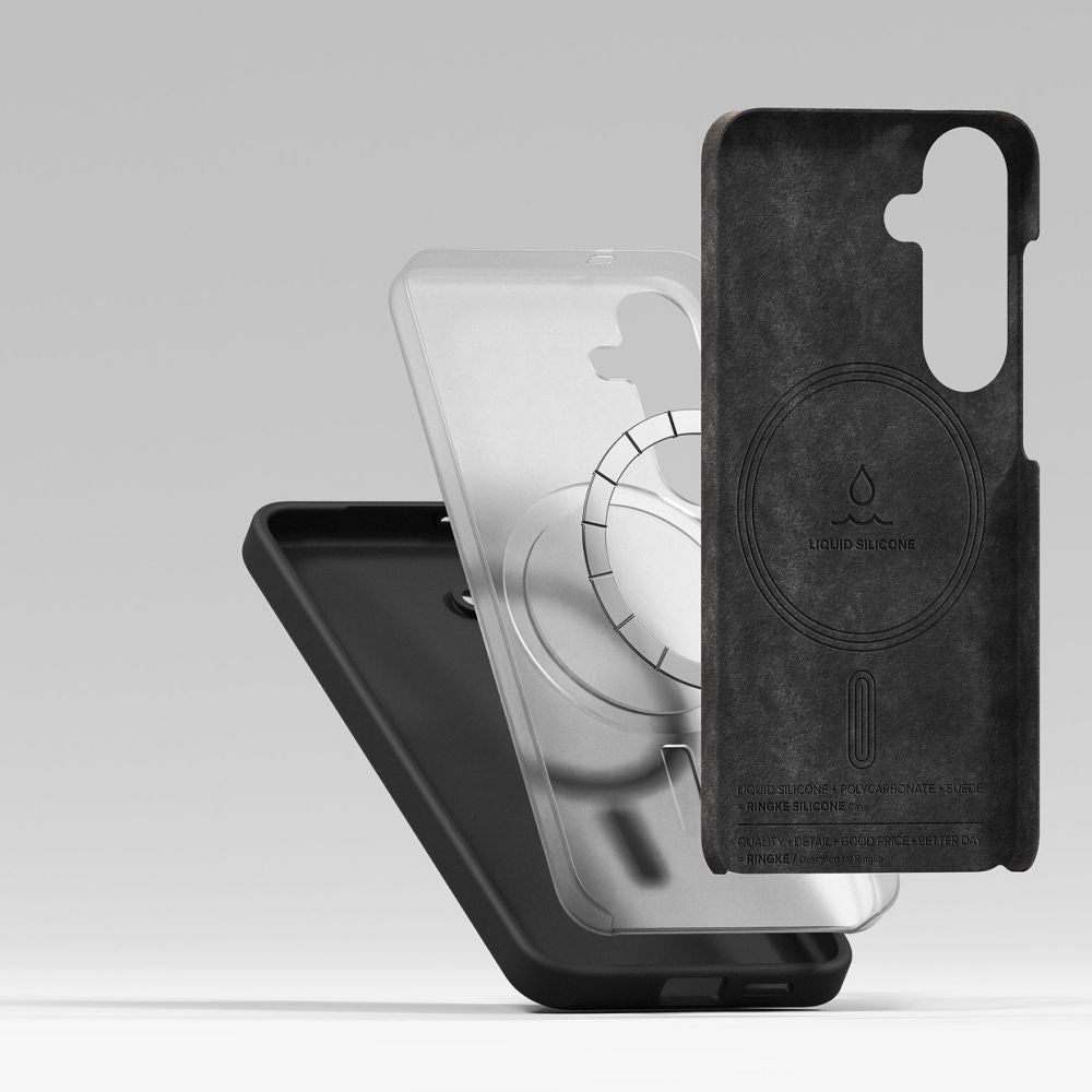 MagSafe Case for Samsung Galaxy S25+ S936, Ringke, Silicone, Black
