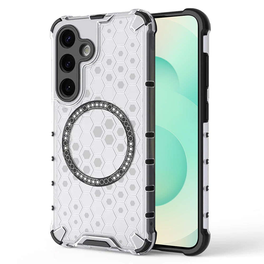 Etui MagSafe do Samsung Galaxy S25+ S936, Techsuit, HoneyComb Shield, Białe