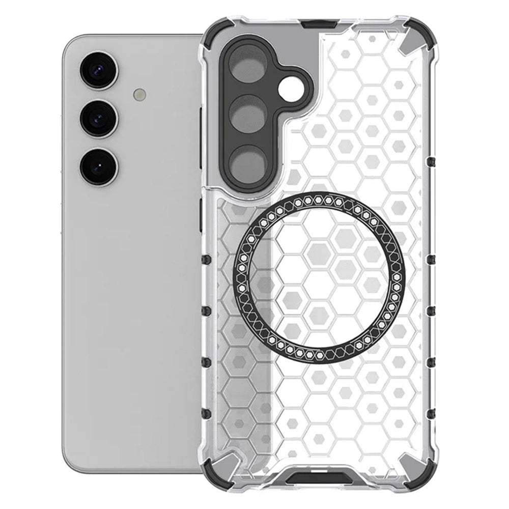 Etui MagSafe do Samsung Galaxy S25+ S936, Techsuit, HoneyComb Shield, Białe