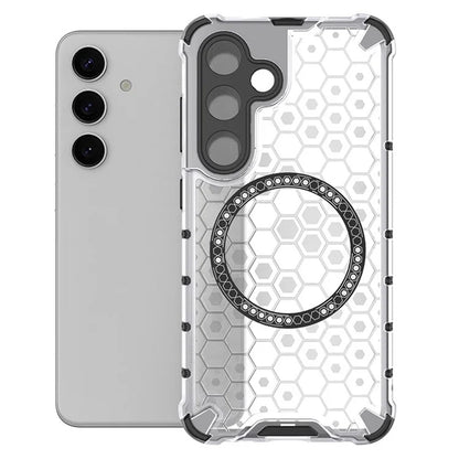 Etui MagSafe do Samsung Galaxy S25+ S936, Techsuit, HoneyComb Shield, Białe