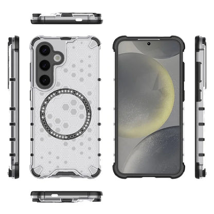 Etui MagSafe do Samsung Galaxy S25+ S936, Techsuit, HoneyComb Shield, Białe