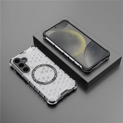 Etui MagSafe do Samsung Galaxy S25+ S936, Techsuit, HoneyComb Shield, Białe