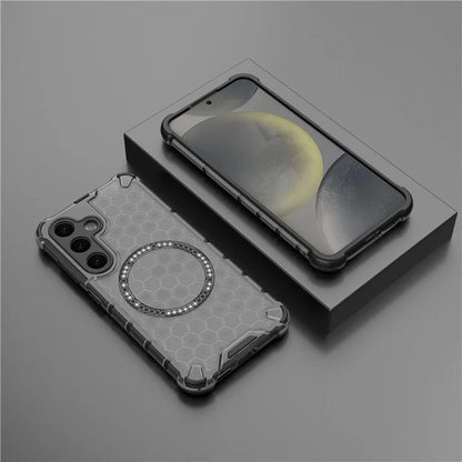 Etui MagSafe do Samsung Galaxy S25+ S936, Techsuit, HoneyComb Shield, czarne