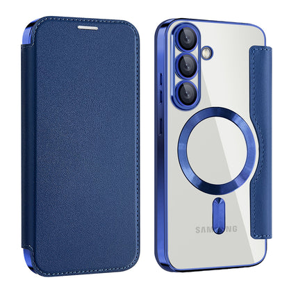 MagSafe Case for Samsung Galaxy S25+ S936, Techsuit, SmartMag Book, Blue