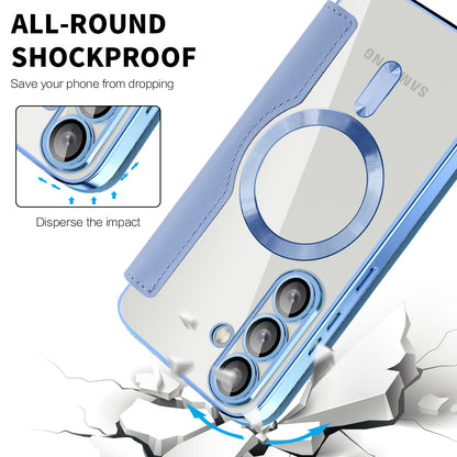 Etui MagSafe do Samsung Galaxy S25+ S936, Techsuit, SmartMag Book, Niebieski
