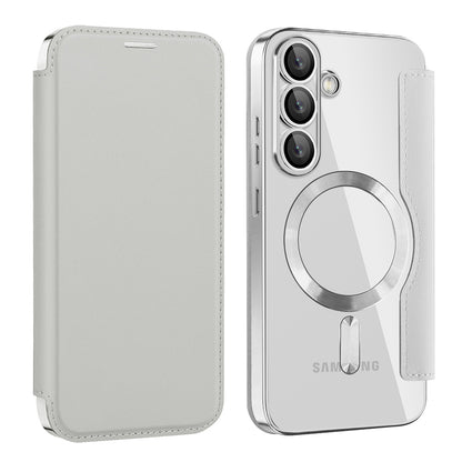 Etui MagSafe do Samsung Galaxy S25+ S936, Techsuit, SmartMag Book, Szary