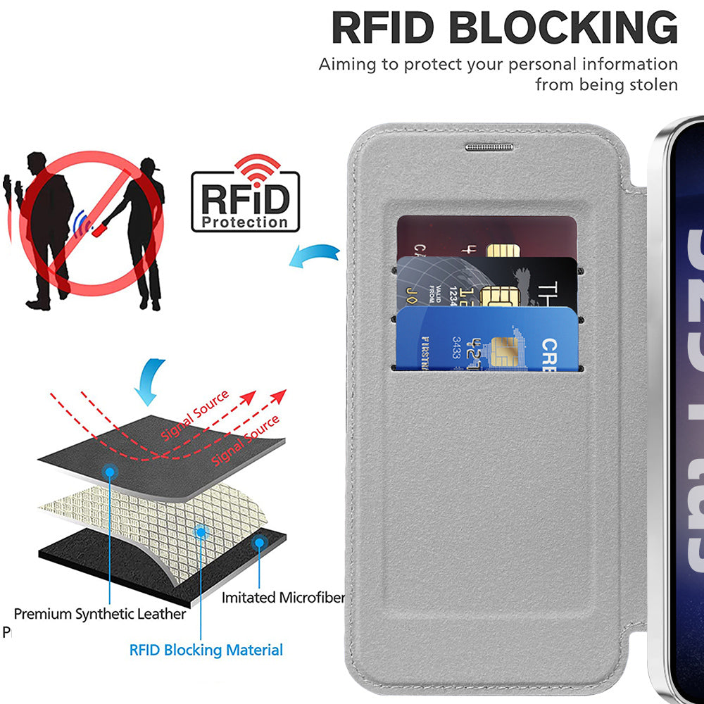Etui MagSafe do Samsung Galaxy S25+ S936, Techsuit, SmartMag Book, Szary