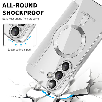 Etui MagSafe do Samsung Galaxy S25+ S936, Techsuit, SmartMag Book, Szary