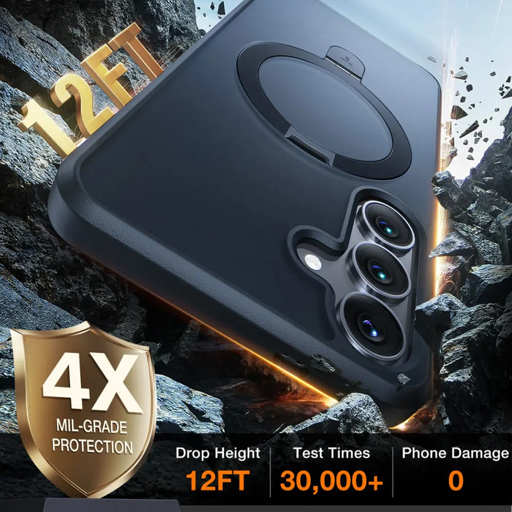 Etui MagSafe dla Samsung Galaxy S25+ S936, Torras, Ostand, Czarne