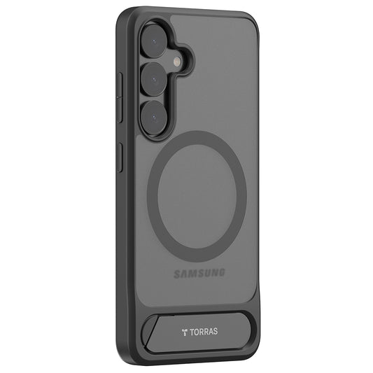 Etui MagSafe do Samsung Galaxy S25+ S936, Torras, Pstand, czarne