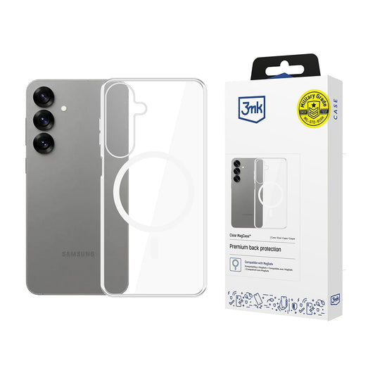 Etui MagSafe do Samsung Galaxy S25 S931, 3MK, Clear MagCase, Przezroczyste