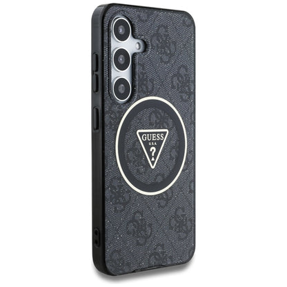 Etui MagSafe dla Samsung Galaxy S25 S931, Guess, IML Glitter 4G Circle Triangle, Czarne
