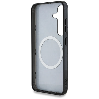 Etui MagSafe dla Samsung Galaxy S25 S931, Guess, IML Peony On 4G Background, Czarne