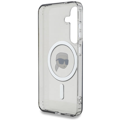 Etui MagSafe dla Samsung Galaxy S25 S931, Karl Lagerfeld, IML Karl's Head, Czarne