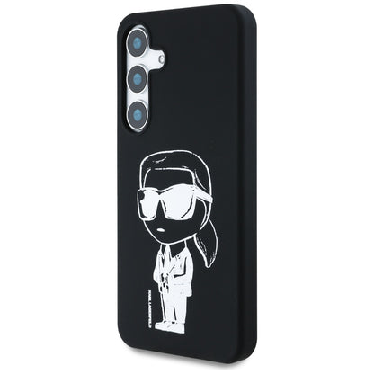 Etui MagSafe dla Samsung Galaxy S25 S931, Karl Lagerfeld, Silikonowe Graffiti, Czarne