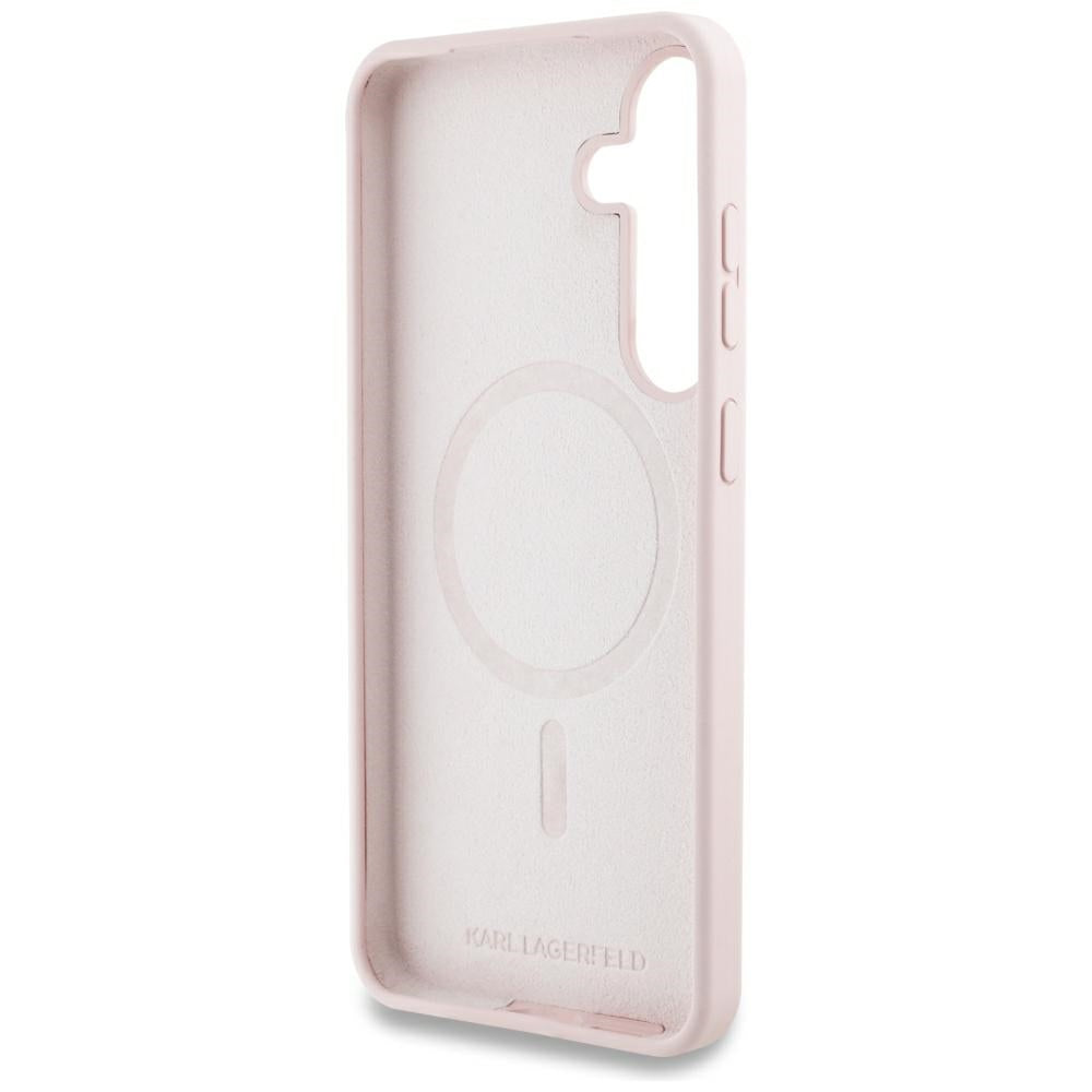 Etui MagSafe dla Samsung Galaxy S25 S931, Karl Lagerfeld, Silikonowe Graffiti, Różowy