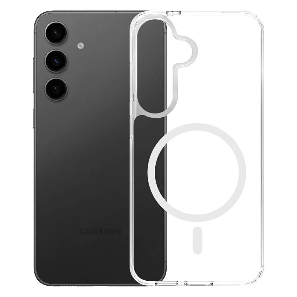 Etui MagSafe do Samsung Galaxy S25 S931 / S24 S921, 3MK, Armor MagCase, Przezroczyste