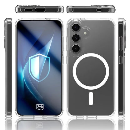 Etui MagSafe do Samsung Galaxy S25 S931 / S24 S921, 3MK, Armor MagCase, Przezroczyste