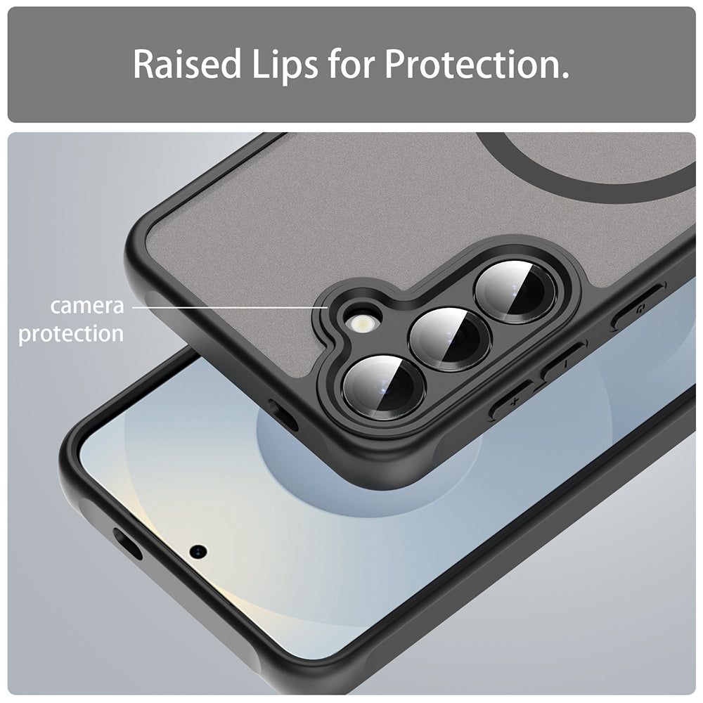 Etui MagSafe dla Samsung Galaxy S25 S931 / S24 S921, Techsuit, HaloFrost II (Big Lens Hole), Czarne