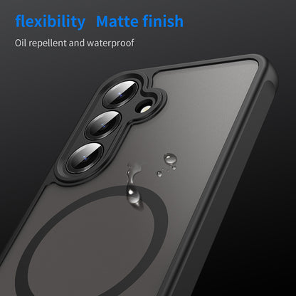 Etui MagSafe dla Samsung Galaxy S25 S931 / S24 S921, Techsuit, HaloFrost II (Big Lens Hole), Czarne