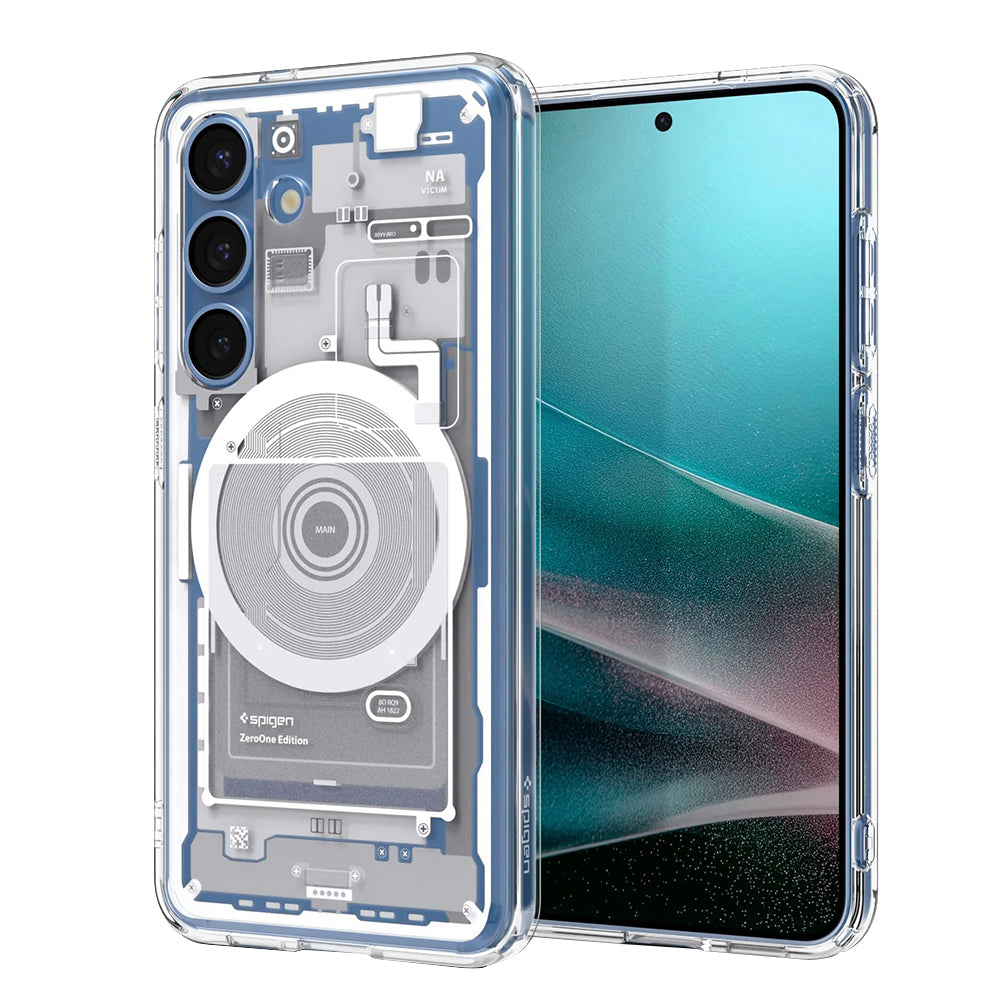 Etui MagSafe dla Samsung Galaxy S25 S931, Spigen, Ultra Hybrid Zero One, Białe ACS09004