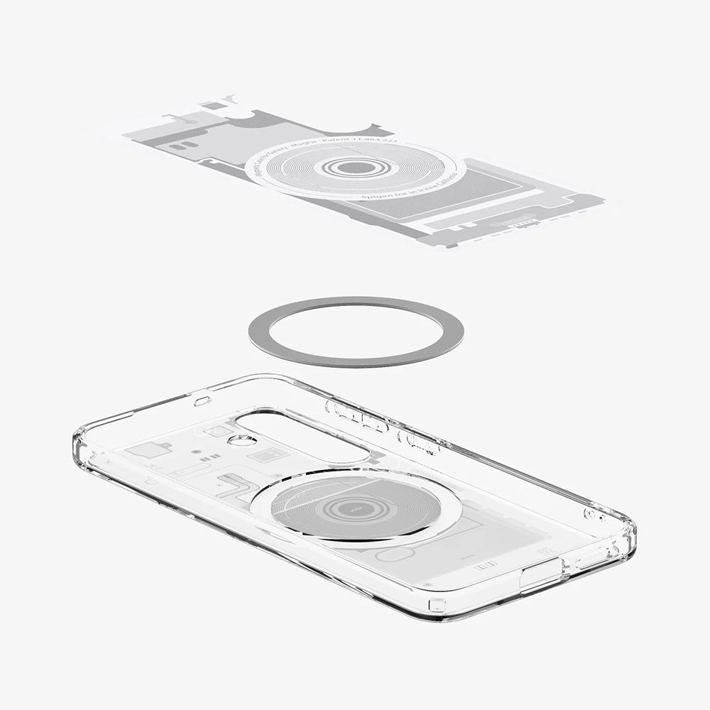 Etui MagSafe dla Samsung Galaxy S25 S931, Spigen, Ultra Hybrid Zero One, Białe ACS09004